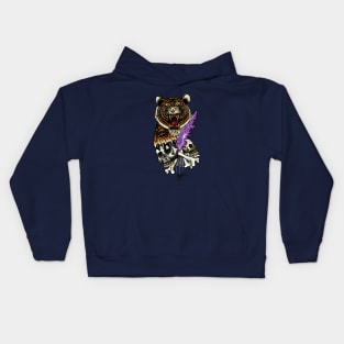 Tiger, Skulls, and flames Kids Hoodie